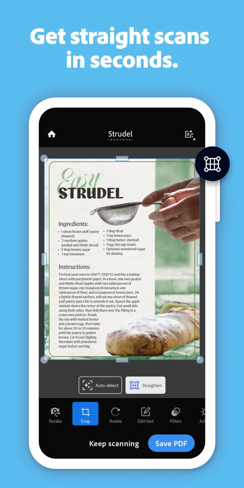Adobe Scan AI PDF Scanner, OCR screenshot