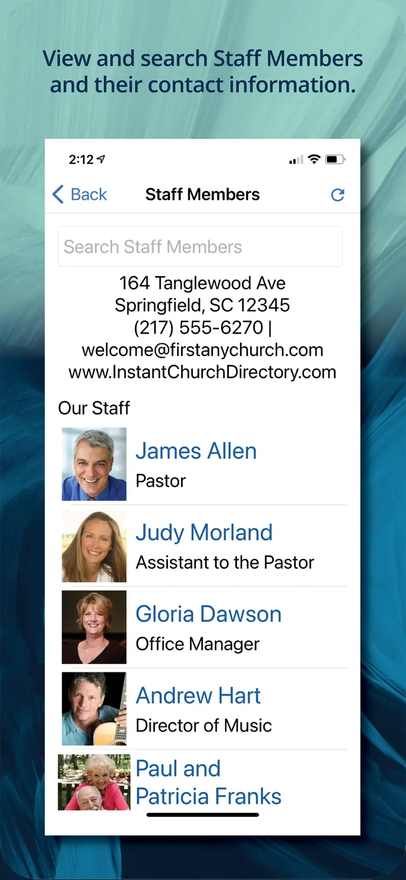 Instant Church Directory screenshot