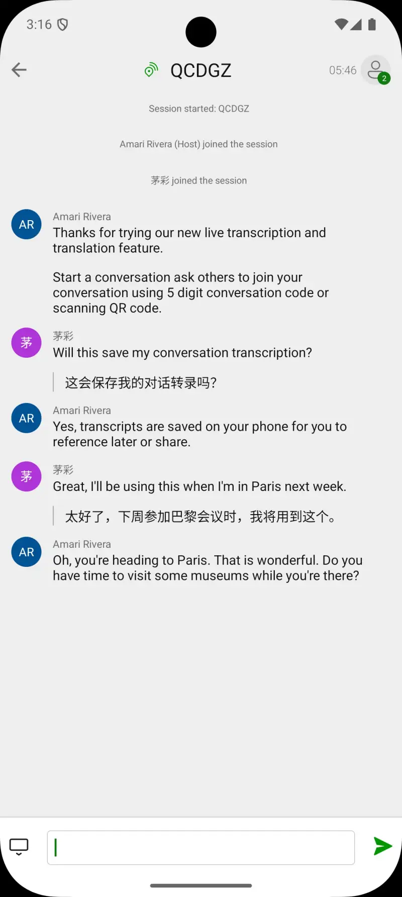Microsoft Translator screenshot