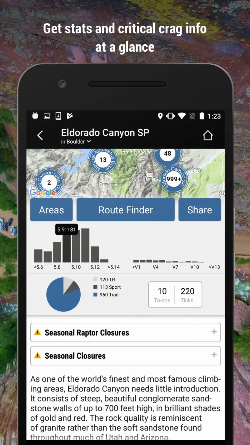Mountain Project screenshot