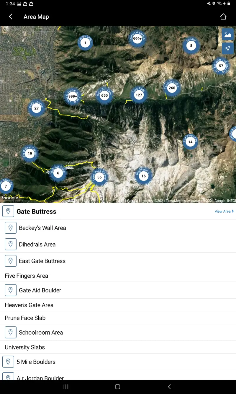 Mountain Project screenshot