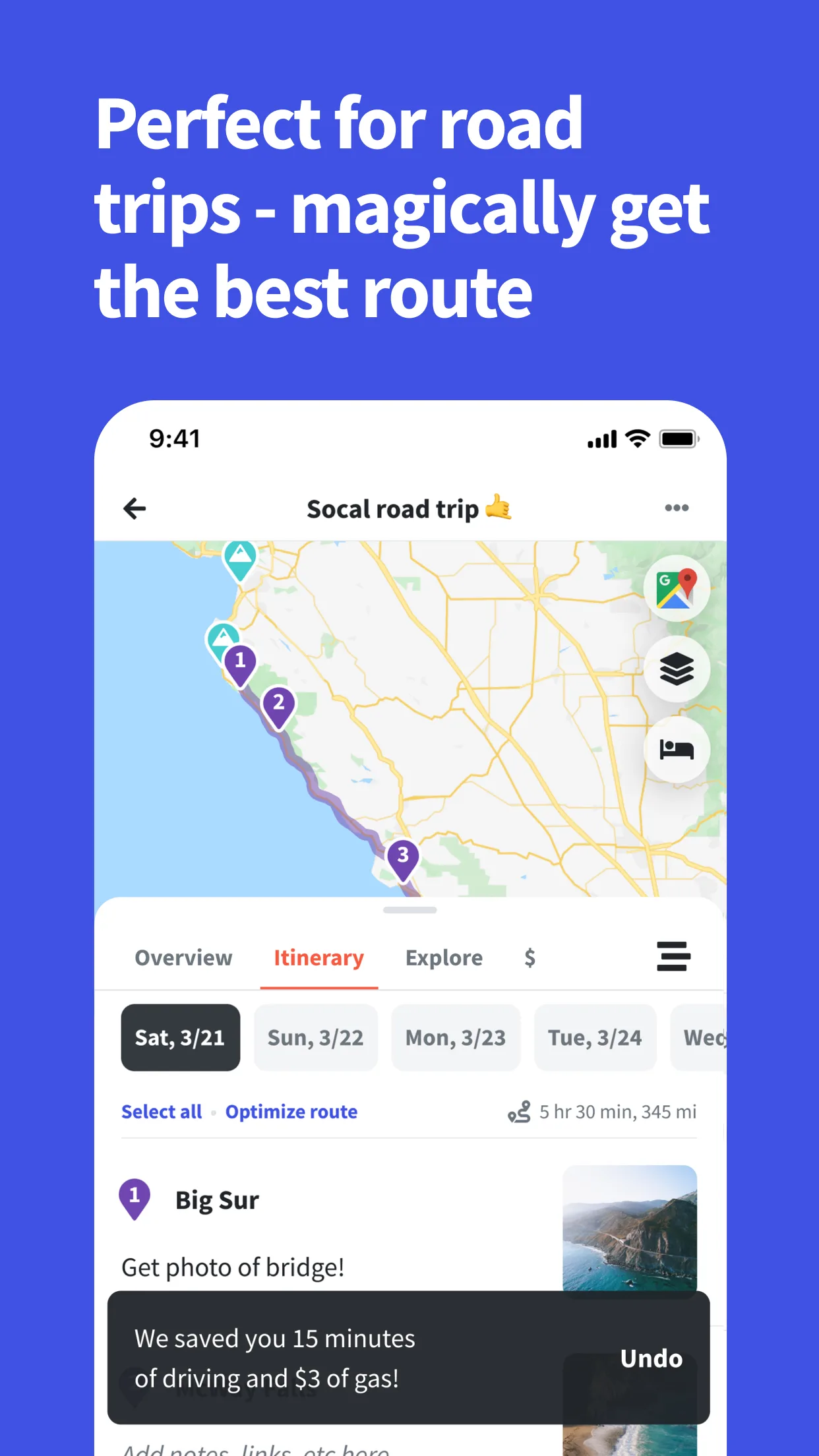 Wanderlog - Trip Planner App screenshot