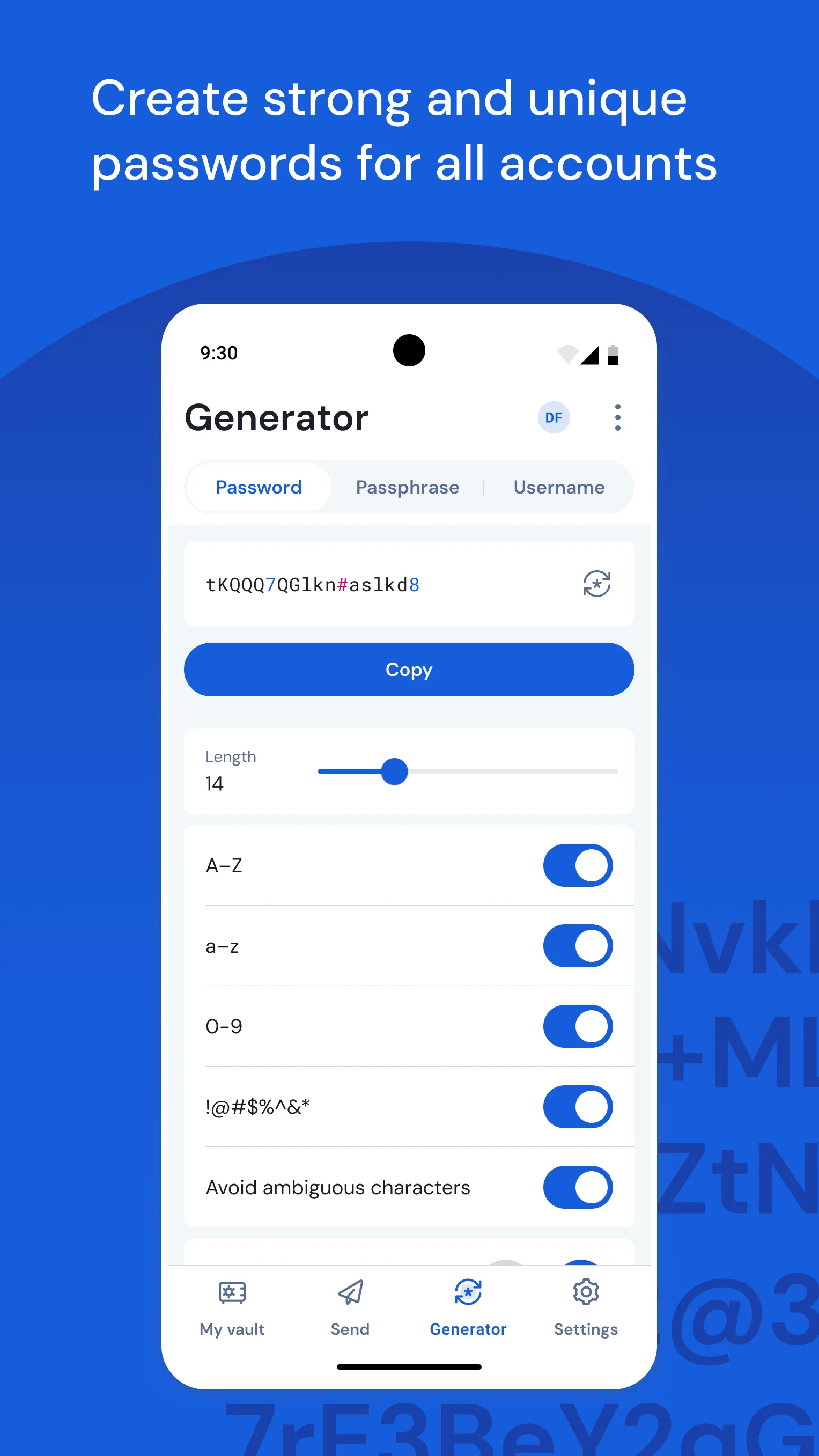 Bitwarden Password Manager screenshot