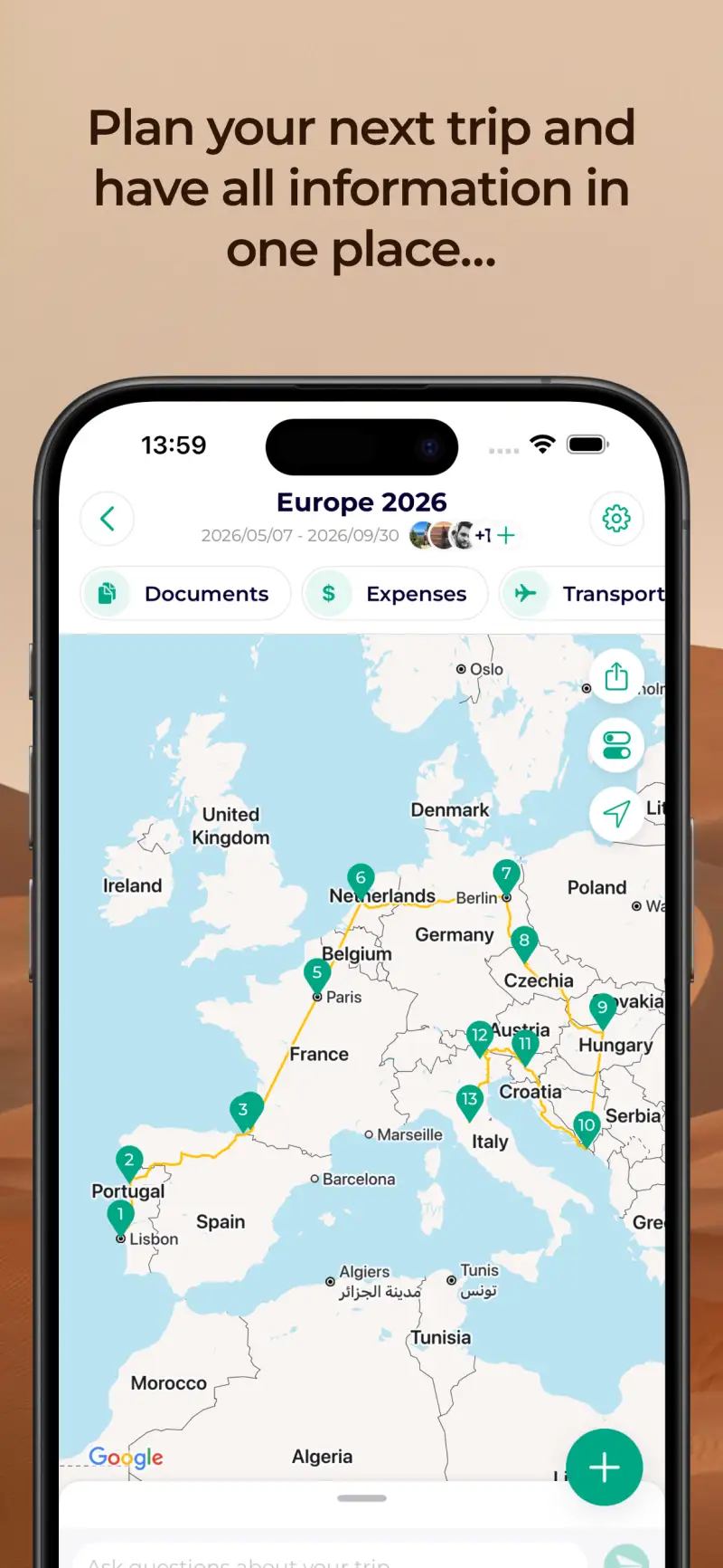 Lambus | Travel Planner screenshot