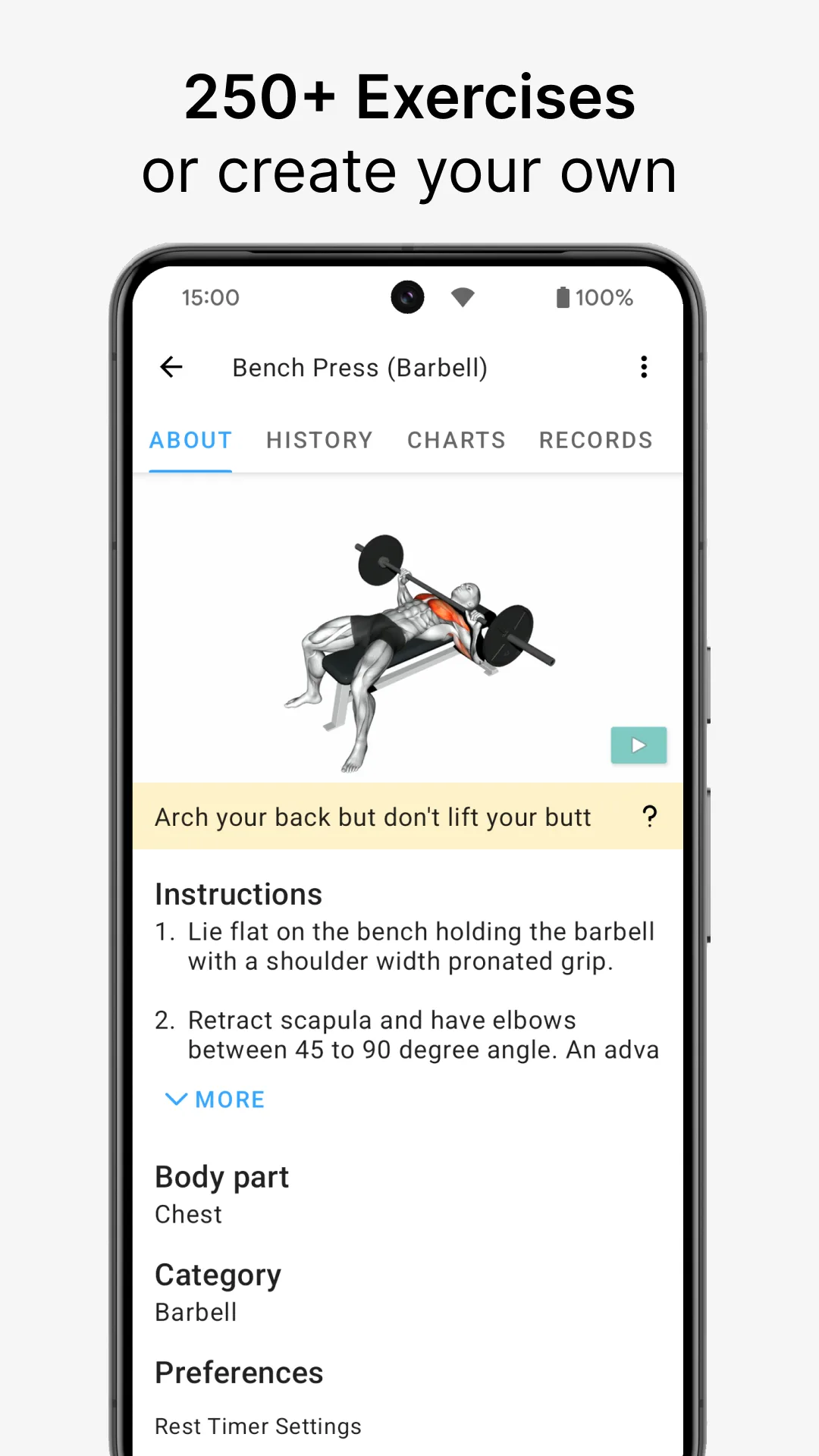 Strong Workout Tracker Gym Log screenshot
